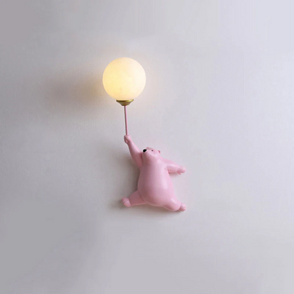 Children's Wall Light Bear Design 3-Color LED Mains Powered