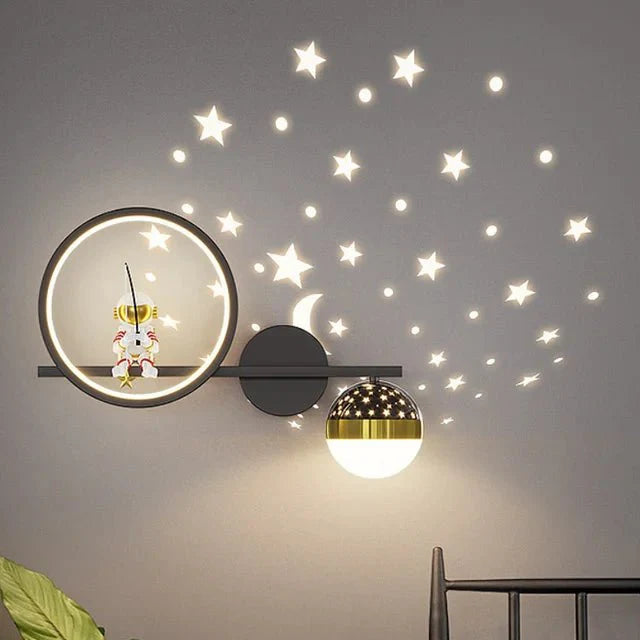 Children's Wall Light Moon & Star Integrated Warm LED Child-Safe