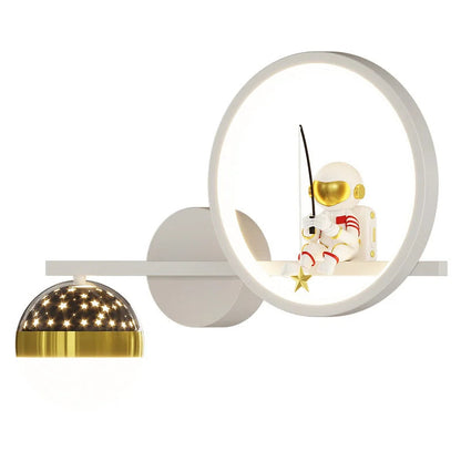Children's Wall Light Starry Projection Adjustable Brightness & Multi-Color LED