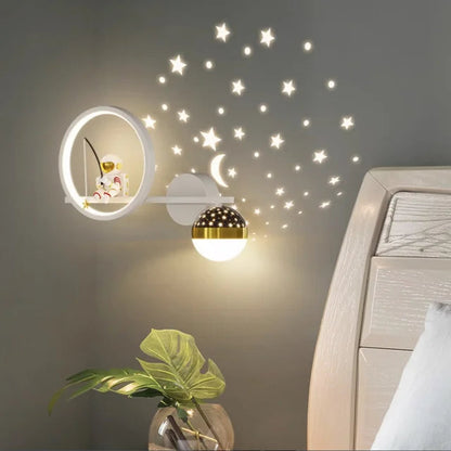 Children's Wall Light Starry Projection Dimmable LED