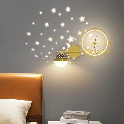 Children's Wall Light Starry Projection Dimmable LED