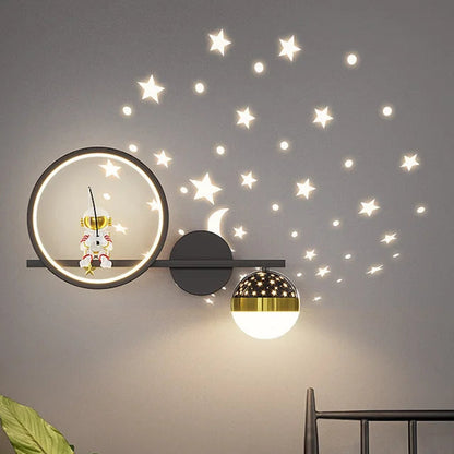 Children's Wall Light Starry Projection Dimmable LED