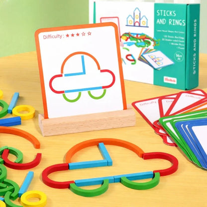 Children's Wooden Puzzle Non-Toxic Multicolored