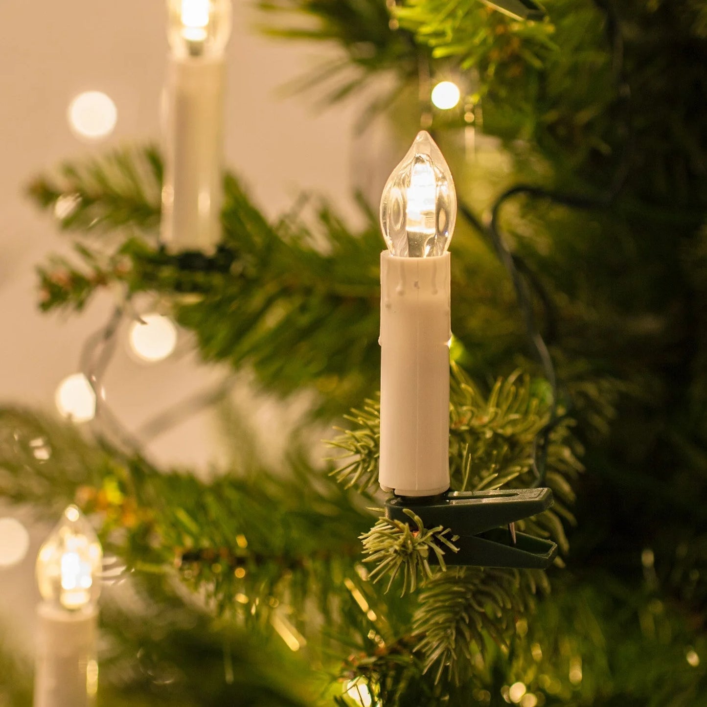 Christmas Tree Candle Lights LED Clip-On Warm White