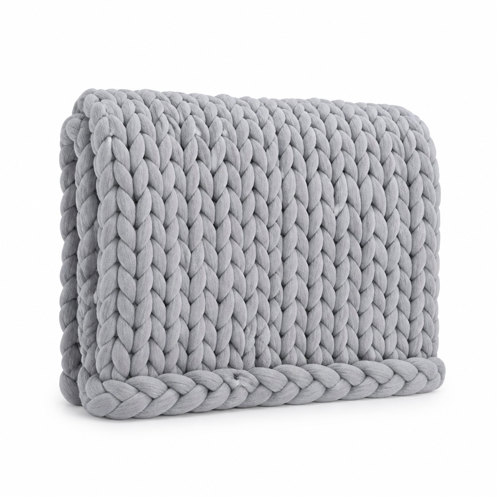 Chunky Knit Throw Blanket Hypoallergenic Microfiber Handmade
