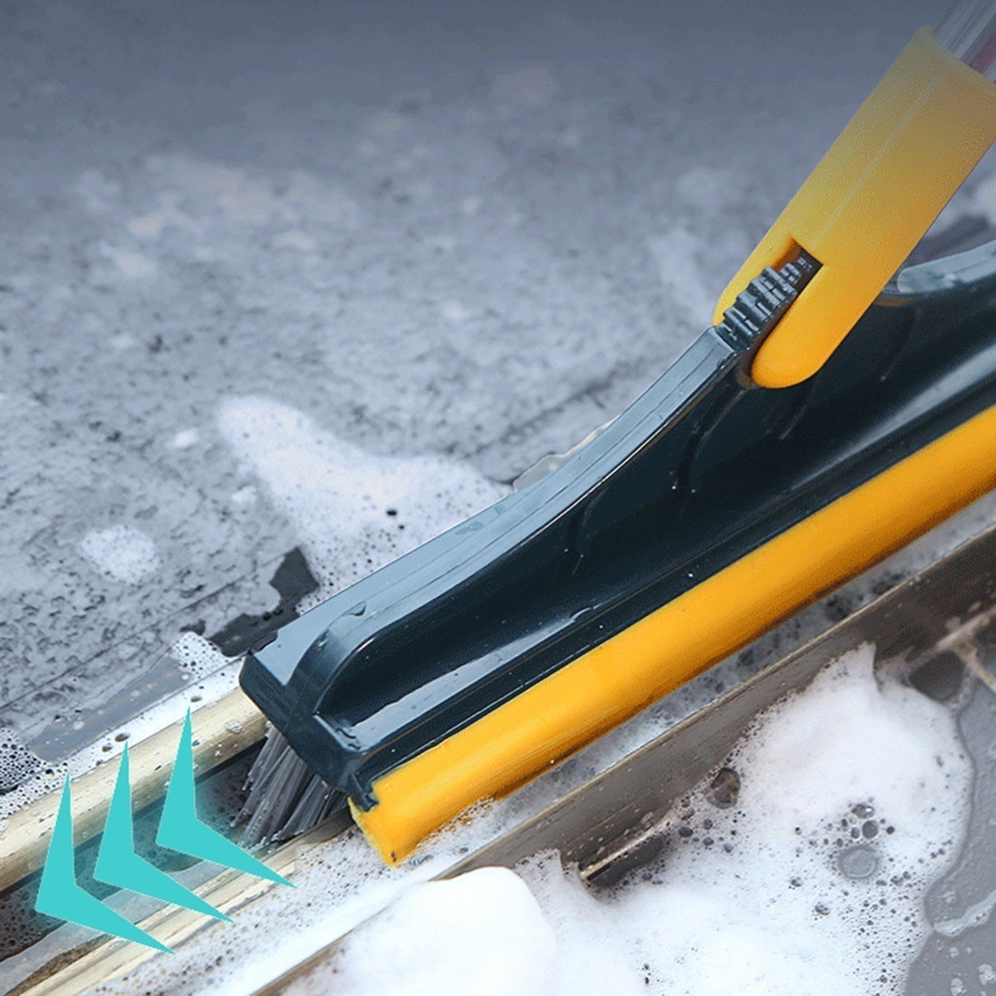 Cleaning Broom Polypropylene Bristles Ergonomic Handle