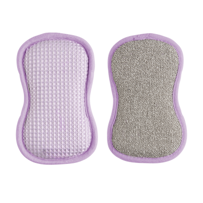 Cleaning Sponge Dual-Sided Rough Scrub & Microfiber 5-Pack