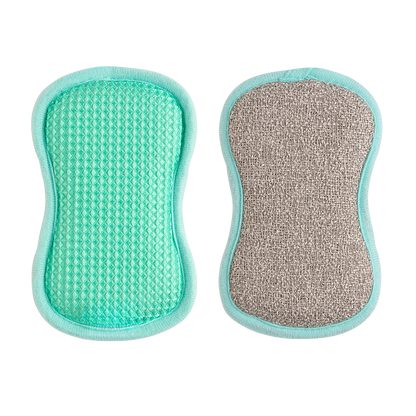 Cleaning Sponge Dual-Sided Rough Scrub & Microfiber 5-Pack