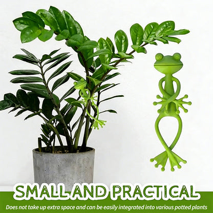 Climbing Plant Clips Frog-Shaped Weatherproof Plastic Set of 5