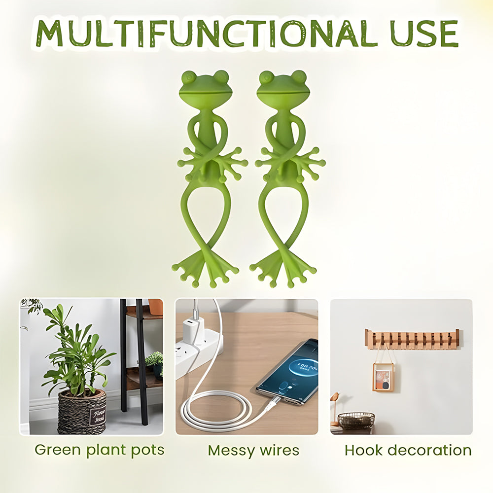 Climbing Plant Clips Frog-Shaped Weatherproof Plastic Set of 5