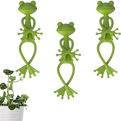 Climbing Plant Clips Frog-Shaped Weatherproof Plastic Set of 5