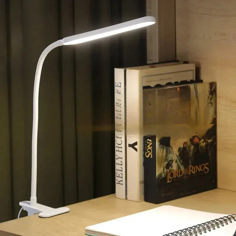 Clip Desk Lamp USB-Powered Adjustable Gooseneck Dimmable
