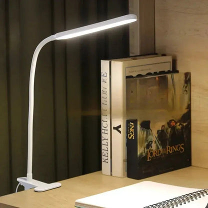 Clip Desk Lamp USB-Powered Adjustable Gooseneck Dimmable