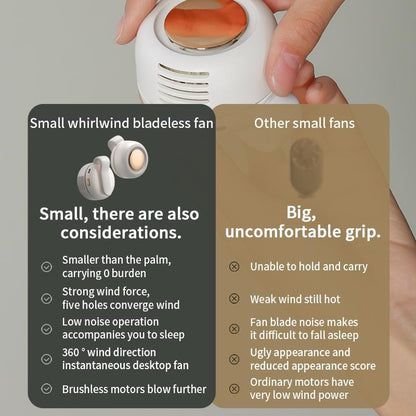 Clip Fan Bladeless Whisper-Quiet Rechargeable