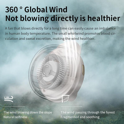 Clip Fan Bladeless Whisper-Quiet Rechargeable