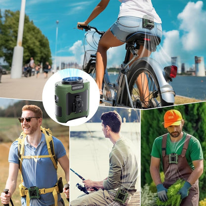 Clip-On Belt Fan USB Rechargeable Adjustable Airflow
