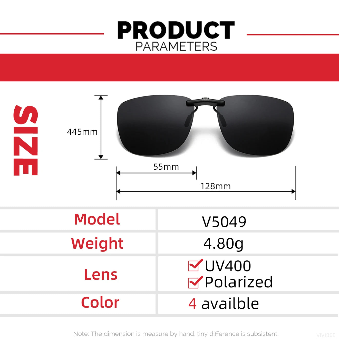 Clip-On Sunglasses Polarized UV400 Tool-Free Mount