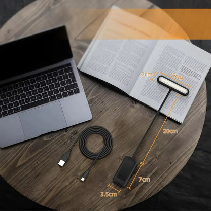 Clip Reading Lamp Rechargeable Adjustable Color Temperature Flexible Gooseneck