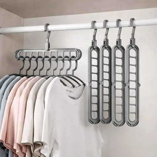 Closet Organizer Space-Saving Multi-Hanger Holds Up To 9 Garments