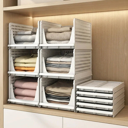 Closet Organizer Stackable 3-Tier Tool-Free Assembly