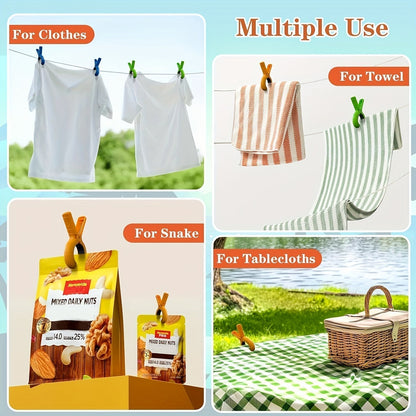 Clothespins Wind-Resistant Weatherproof Set of 4