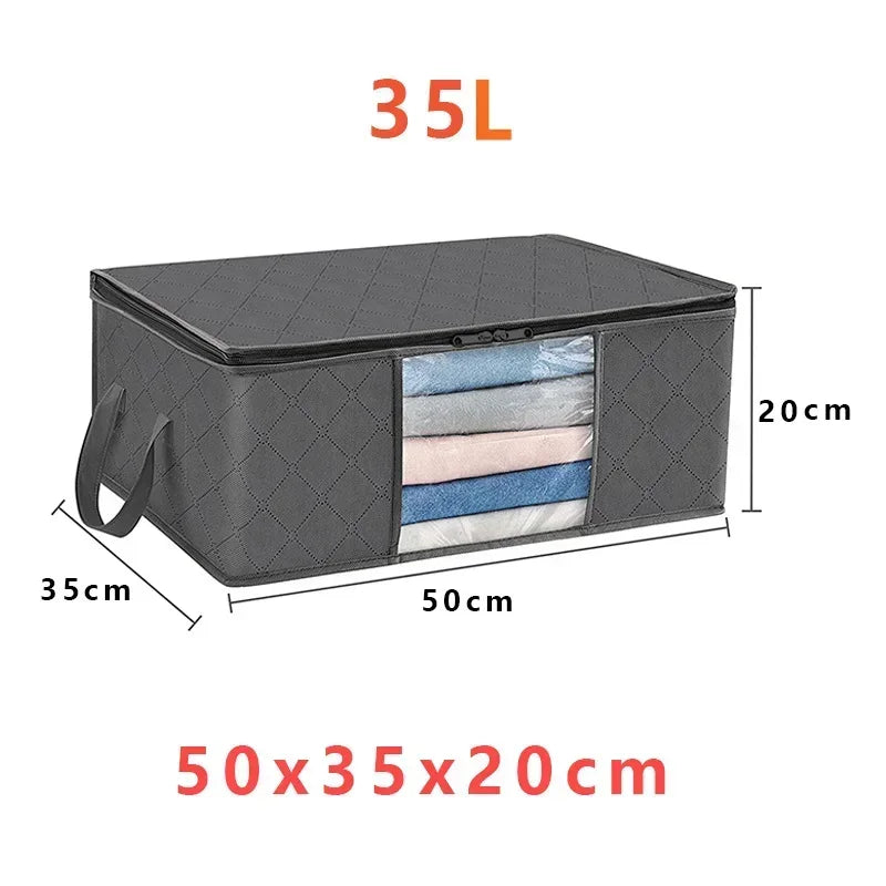 Clothing Storage Bags Zippered Non-Woven Viewing Window