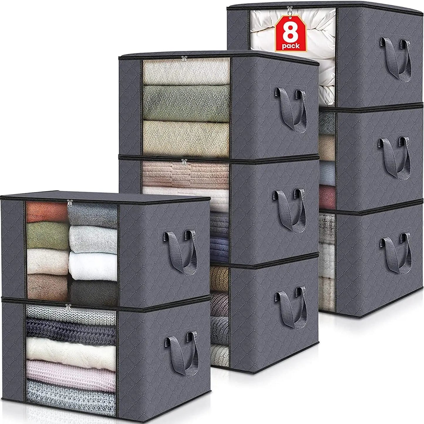 Clothing Storage Bags Zippered Non-Woven Viewing Window
