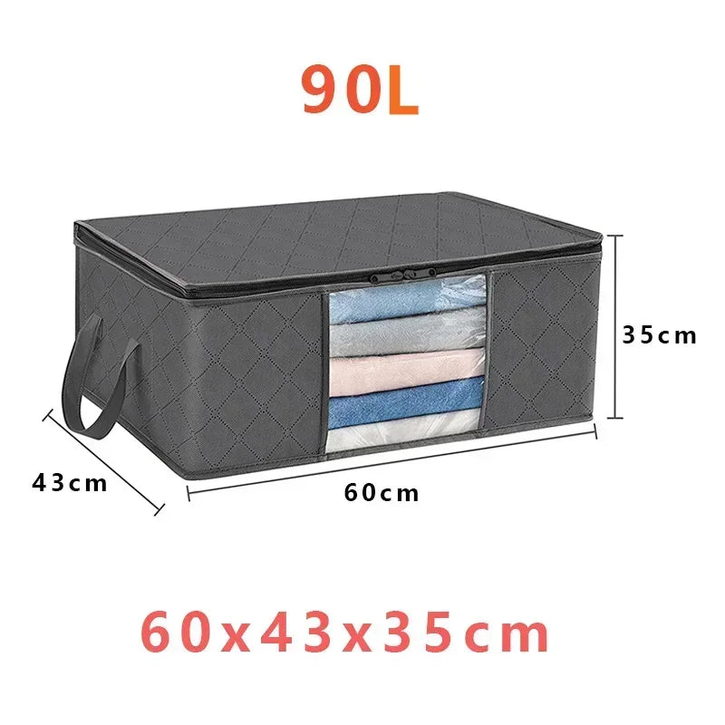 Clothing Storage Bags Zippered Non-Woven Viewing Window