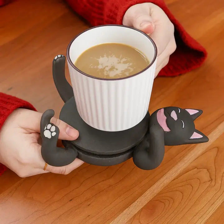 Coaster Cat-Shaped Heat-Resistant & Water-Resistant