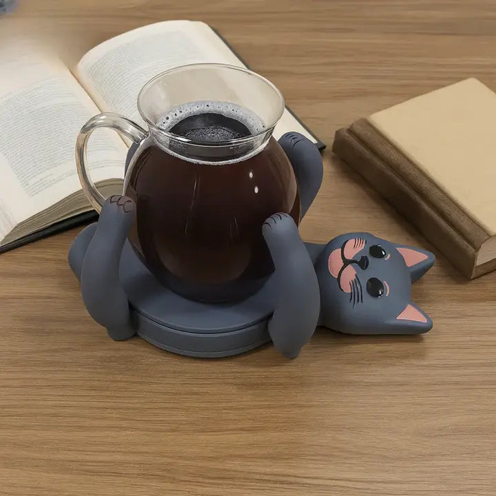 Coaster Cat-Shaped Heat-Resistant & Water-Resistant