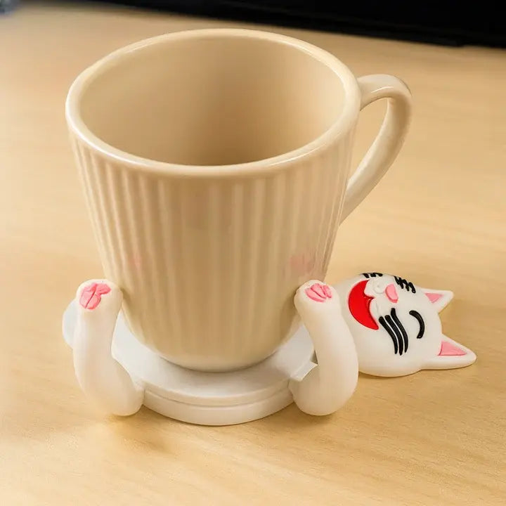 Coaster Cat-Shaped Heat-Resistant & Water-Resistant
