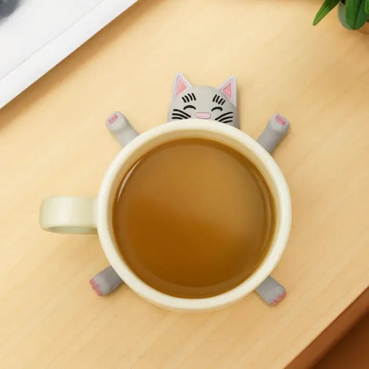 Coaster Cat-Shaped Heat-Resistant & Water-Resistant