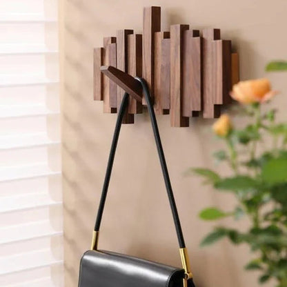 Coat Rack Foldable Solid Wood 3 To 8 Hooks