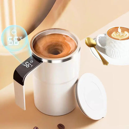 Coffee Mug Self-Stirring USB Rechargeable Temperature Display