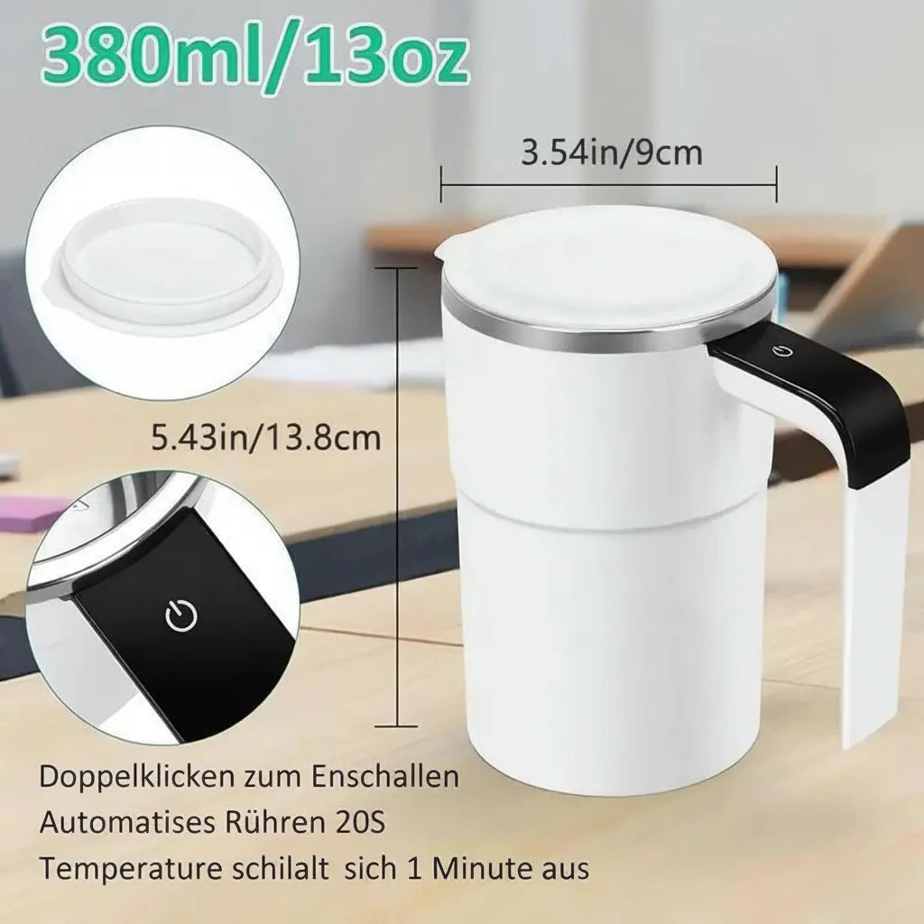 Coffee Mug Self-Stirring USB Rechargeable Temperature Display
