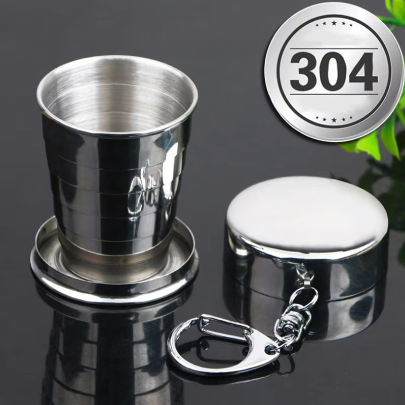 Collapsible Travel Cup Telescopic Stainless Steel Leak-Resistant
