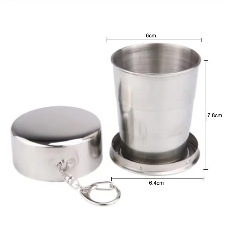 Collapsible Travel Cup Telescopic Stainless Steel Leak-Resistant