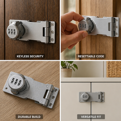 Combination Cam Lock Keyless 3-Digit Resettable Zinc Alloy