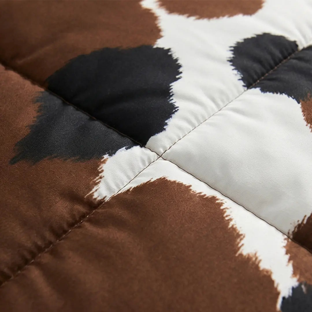 Comforter Set Western Cowhide Print Lightweight Polyester