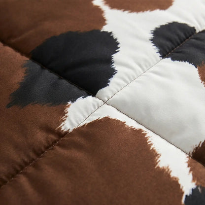 Comforter Set Western Cowhide Print Lightweight Polyester