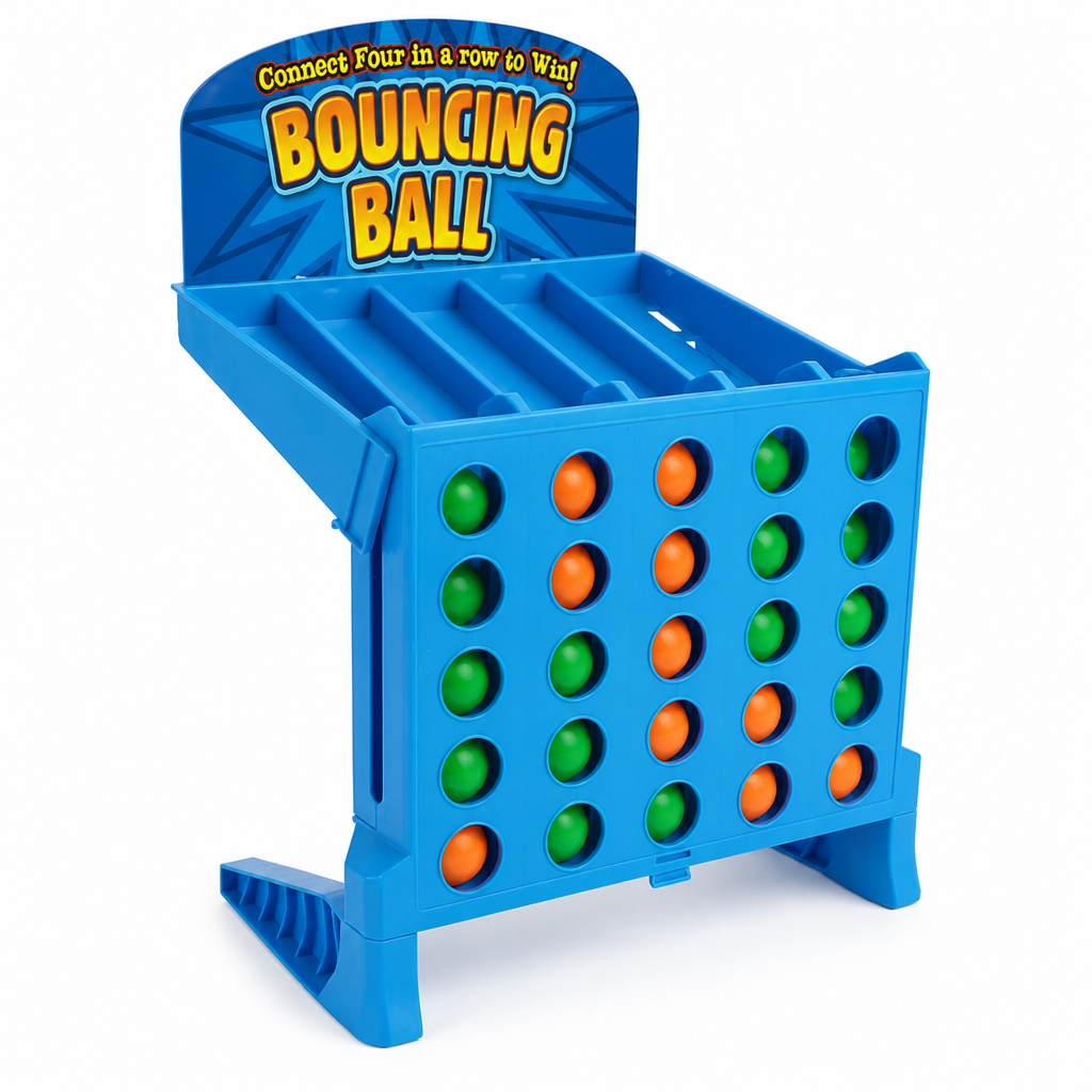Compact Portable Four-in-a-Row Board Game (Travel Size)