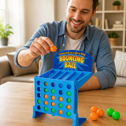 Compact Portable Four-in-a-Row Board Game (Travel Size)