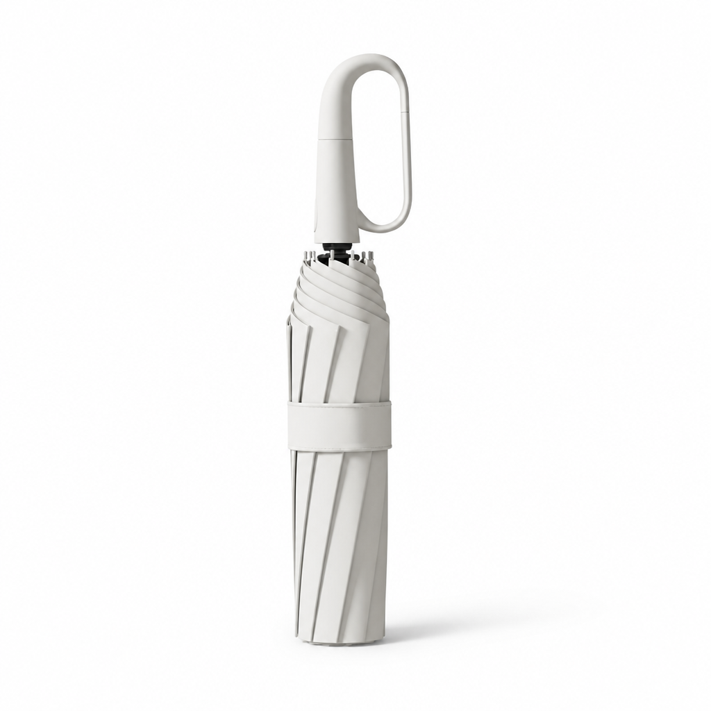 Compact Travel Umbrella Wind-Resistant Quick-Dry Reflective Band