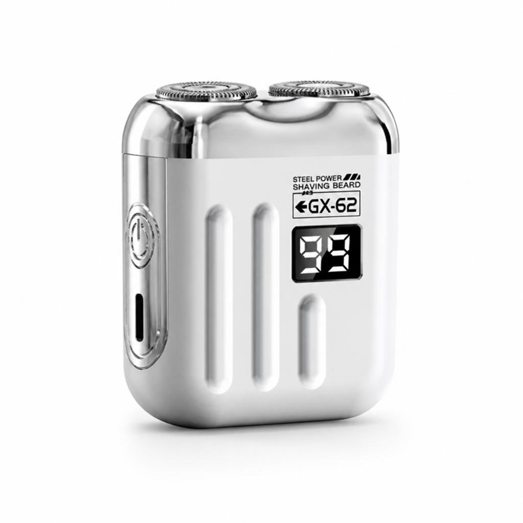 Compact USB Rechargeable Double-Head Rotary Shaver