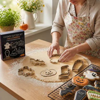 Cookie Cutter Set Halloween 7 Piece Stainless Steel