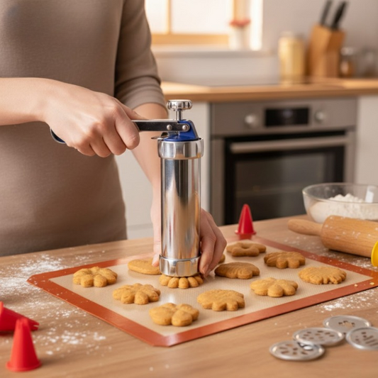 Cookie Press Adjustable Size Dial 20 Pattern Templates
