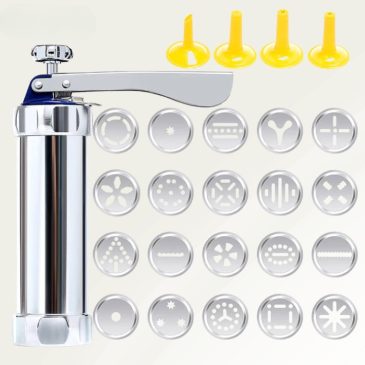 Cookie Press Adjustable Size Dial 20 Pattern Templates