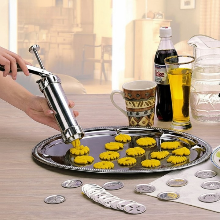 Cookie Press Adjustable Size Dial 20 Pattern Templates