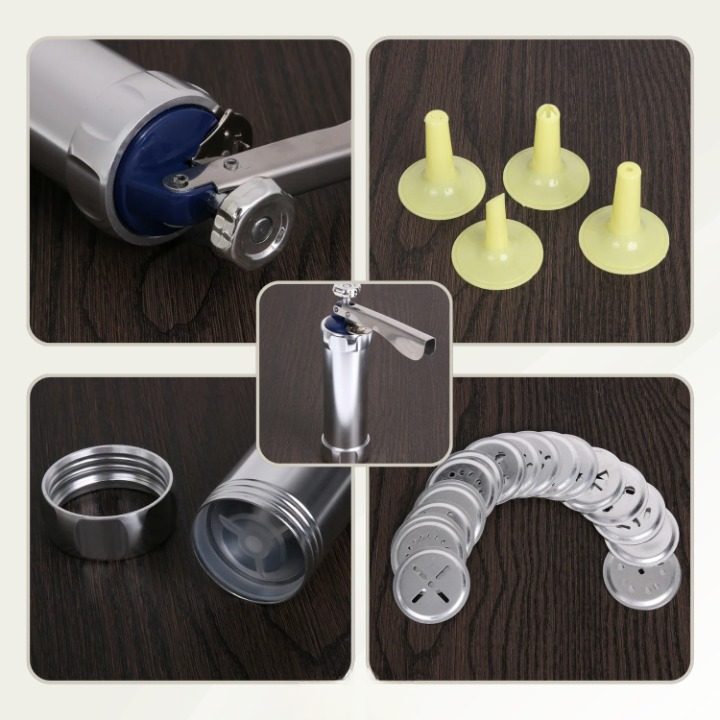 Cookie Press Adjustable Size Dial 20 Pattern Templates