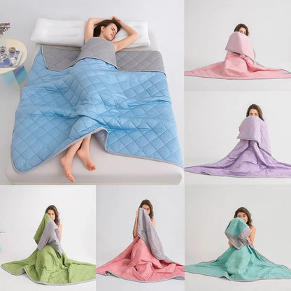 Cooling Blanket Temperature-Regulating Hypoallergenic Silk Fiber